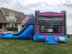 Large Marble Bounce House Combo Wet/Dry Slide